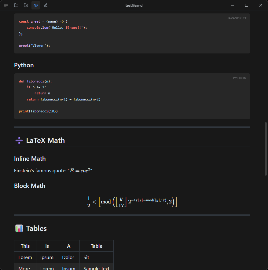 Markdown Viewer View